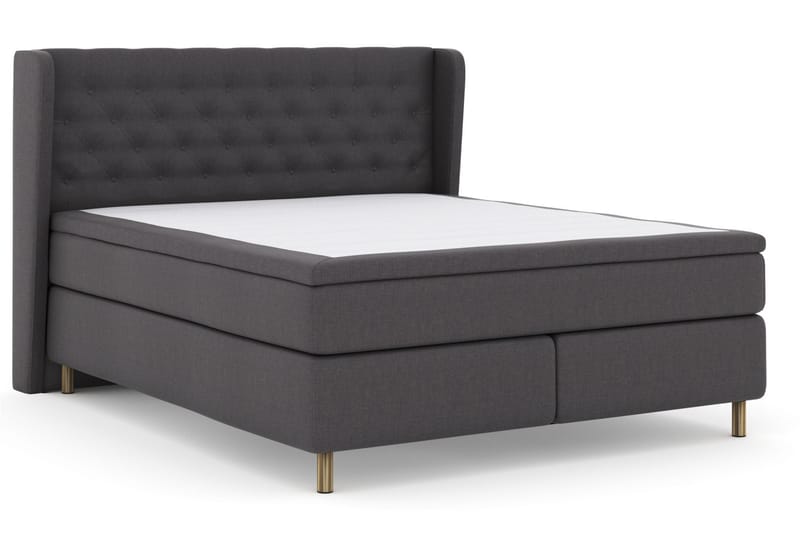 Komplett Sengepakke Choice No 6 160x200 Medium Watergel - Mørkegrå|Kobberben - Møbler - Senger - Kontinentalsenger