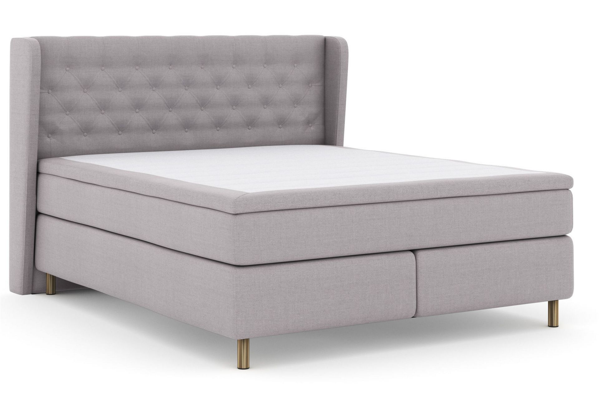 Komplett Sengepakke Choice No 6 180x200 Fast Lateks/Memory - Lysegrå|Kopperben - Møbler - Senger - Kontinentalsenger