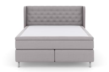 Komplett Sengepakke Choice No 6 180x200 Fast Lateks/Memory - Lysegrå|Metallben - Møbler - Senger - Kontinentalsenger