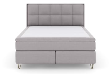 Komplett Sengepakke Choice No 6 180x200 Fast/Medium Watergel - Lysegrå|V-formede Metallben - Møbler - Senger - Kontinentalsenger