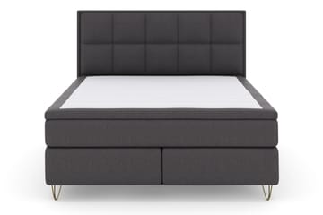 Komplett Sengepakke Choice No 6 180x200 Fast/Medium Watergel - Mørkegrå|V-formede Metallben - Møbler - Senger - Kontinentalsenger