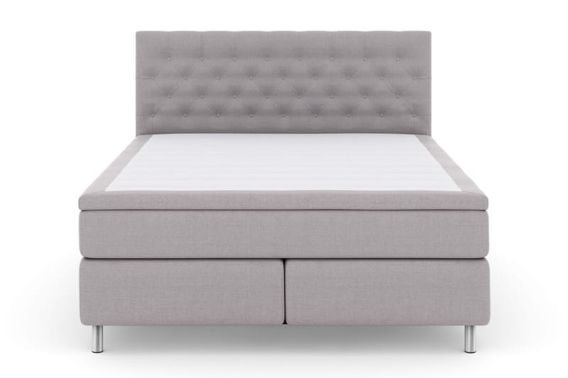 Komplett Sengepakke Choice No 6 210x210 Fast Watergel - Lysegrå|Metallben - Møbler - Senger - Kontinentalsenger