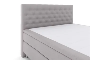 Komplett Sengepakke Choice No 6 210x210 Fast Watergel - Lysegrå|Metallben - Møbler - Senger - Kontinentalsenger