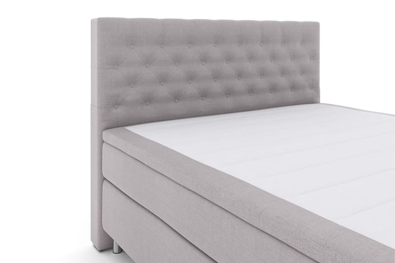 Komplett Sengepakke Choice No 6 210x210 Fast Watergel - Lysegrå|Metallben - Møbler - Senger - Kontinentalsenger