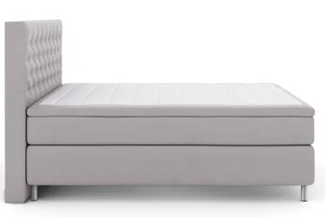 Komplett Sengepakke Choice No 6 210x210 Fast Watergel - Lysegrå|Metallben - Møbler - Senger - Kontinentalsenger