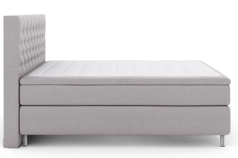 Komplett Sengepakke Choice No 6 210x210 Fast Watergel - Lysegrå|Metallben - Møbler - Senger - Kontinentalsenger