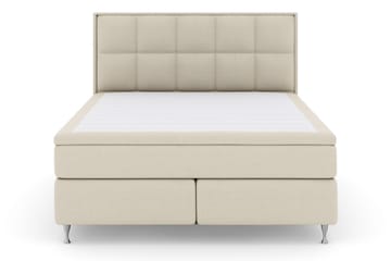 Komplett Sengepakke Choice No 6 210x210 Fast/Medium Watergel - Beige|Sølvben - Møbler - Senger - Kontinentalsenger