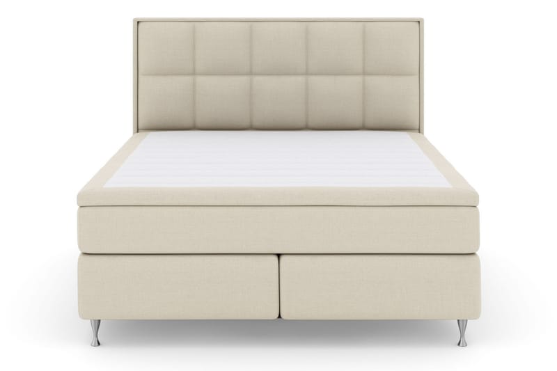 Komplett Sengepakke Choice No 6 210x210 Fast/Medium Watergel - Beige|Sølvben - Møbler - Senger - Kontinentalsenger