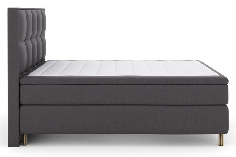 Komplett Sengepakke Choice No 6 210x210 Fast/Medium Watergel, Mørkegrå|Kobberben