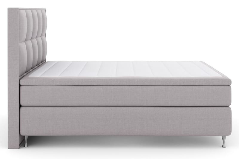 Komplett Sengepakke Choice No 6 210x210 F/M Lateks/Memory - Lysegrå|Sølvben - Møbler - Senger - Kontinentalsenger