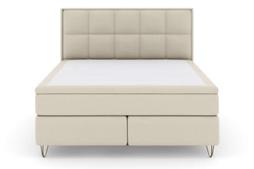 Komplett Sengepakke Choice No 6 210x210 Medium Lateks/Memory - Beige|V-formede Metallben - Møbler - Senger - Kontinentalsenger