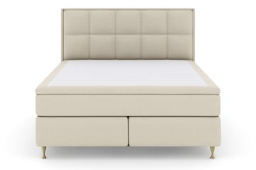 Rutete Sengegavl 210 cm - Beige