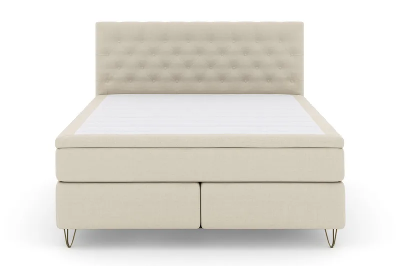 Komplett Sengepakke Choice No 6 210x210 Medium Watergel - Beige|V-formede Metallben - Møbler - Senger - Kontinentalsenger