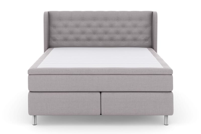 Komplett Sengepakke Choice No 6 210x210 Medium Watergel - Lysegrå|Metallben - Møbler - Senger - Kontinentalsenger
