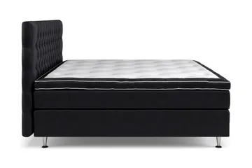 Komplett Sengepakke Estelle 210x210 cm - Svart/Fløyel - Møbler - Senger - Kontinentalsenger