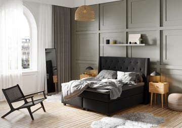 Komplett Sengepakke Langham 180x200 cm Svart - Svart - Møbler - Senger - Kontinentalsenger