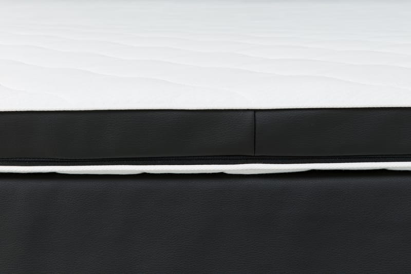 Komplett Sengepakke Romance Lyx 160 cm Svart PU - Sokkel - Kontinentalsenger - Dobbeltsenger - Komplett sengepakke