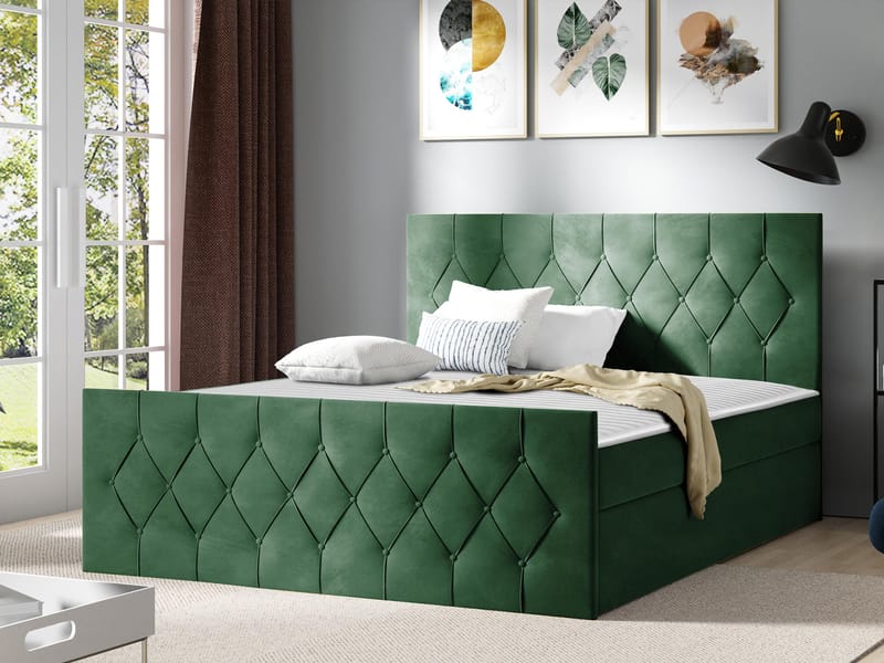 Kontinentalseng 147x216 cm - Grønn - Møbler - Senger - Komplett sengepakke