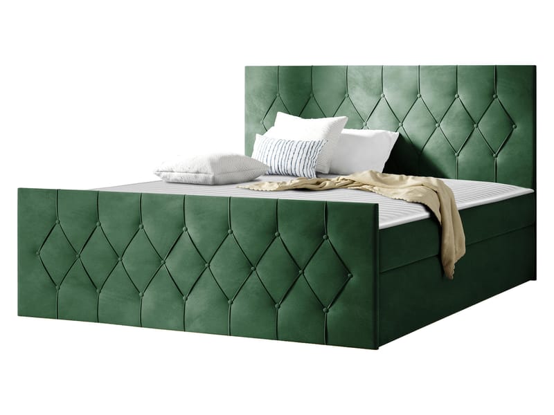 Kontinentalseng 147x216 cm - Grønn - Møbler - Senger - Komplett sengepakke