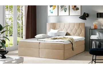 Kontinentalseng 164x208 cm - Beige - Møbler - Senger - Komplett sengepakke