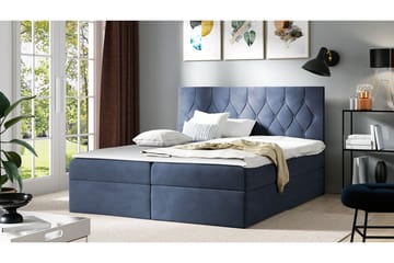 Kontinentalseng 204x208 cm - Blå - Møbler - Senger - Komplett sengepakke