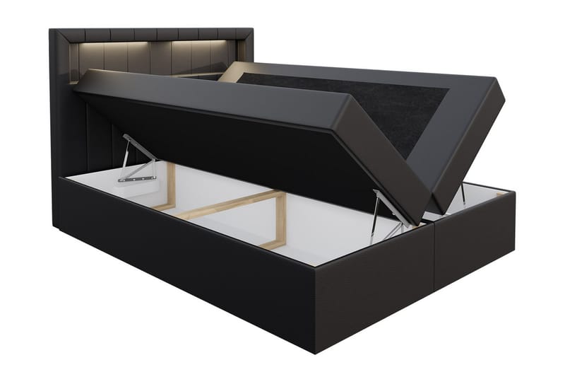 Kontinentalseng Carrubbo 200x200 cm - Hvit - Senger med oppbevaring - Komplett sengepakke