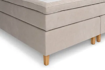 Kontinentalseng Celine 210x210 cm - Beige/Fløyel - Møbler - Senger - Kontinentalsenger
