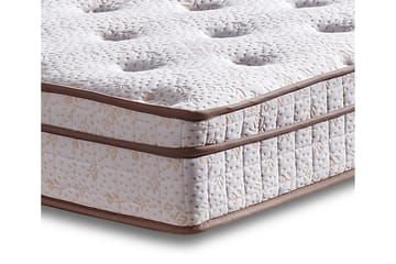 Kontinentalseng Eathelin 140x190 cm - Lysebrun - Møbler - Senger - Komplett sengepakke