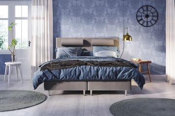 Kontinentalseng Meja 140x200 Lysegrå - Lysegrå - Møbler - Senger - Kontinentalsenger