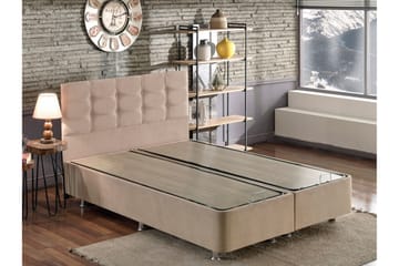 Kontinentalseng Tizapan 90x190 cm - Lysebrun - Møbler - Senger - Komplett sengepakke