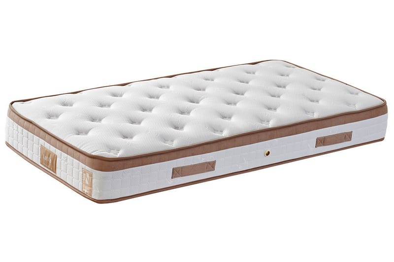 Kontinentalseng Pylpio 100x200 cm - Lysebrun - Møbler - Senger - Komplett sengepakke