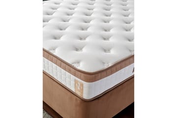 Kontinentalseng Pylpio 100x200 cm - Lysebrun - Møbler - Senger - Komplett sengepakke