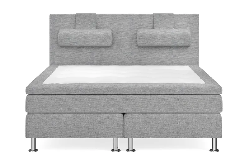 Layla Kontinentalseng 180 cm Uten Sengegavl, Lysegrå