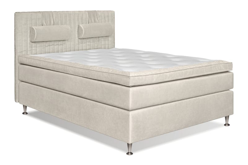 Mega Komplett Sengepakke 160x200 - Beige - Møbler - Senger - Kontinentalsenger