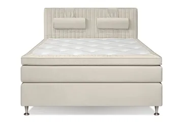 Mega Komplett Sengepakke 160x200 - Beige - Møbler - Senger - Kontinentalsenger