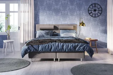 Meja Kontinentalseng 160x200 - Lysegrå - Møbler - Senger - Kontinentalsenger