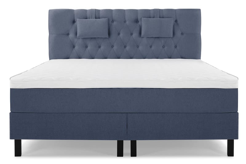 Komplett Sengepakke Olivia 160x200 Glatt Sengegavl Mørkeblå - Komplett sengepakke - Kontinentalsenger