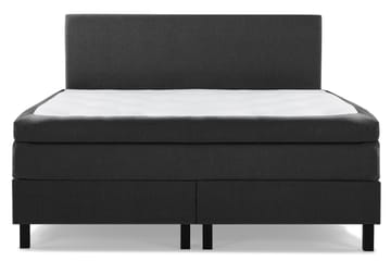 Komplett Sengepakke Olivia 160x200 Glatt Sengegavl Svart/Grå