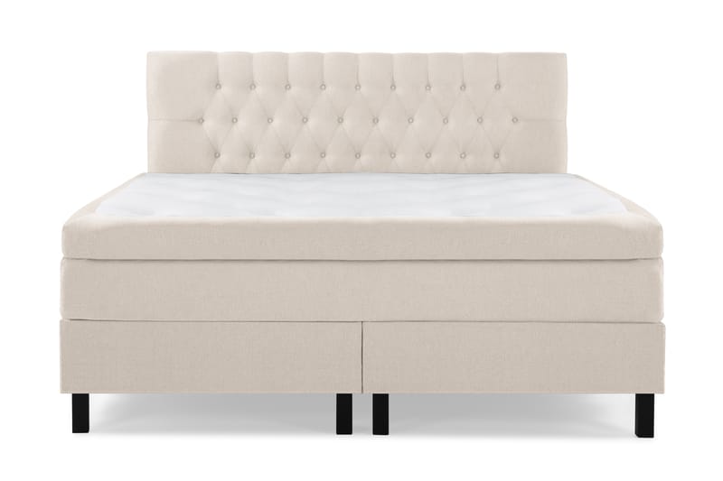 Komplett Sengepakke Olivia 180x200 Diamant Sengegavl Beige - Komplett sengepakke - Kontinentalsenger