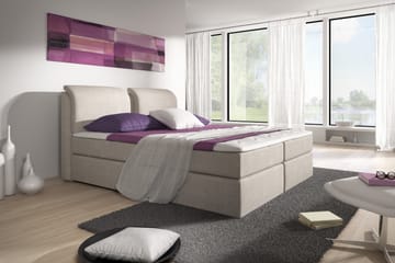 Owen Oppbevaringsseng 160x200 Beige - Beige - Møbler - Senger - Komplett sengepakke
