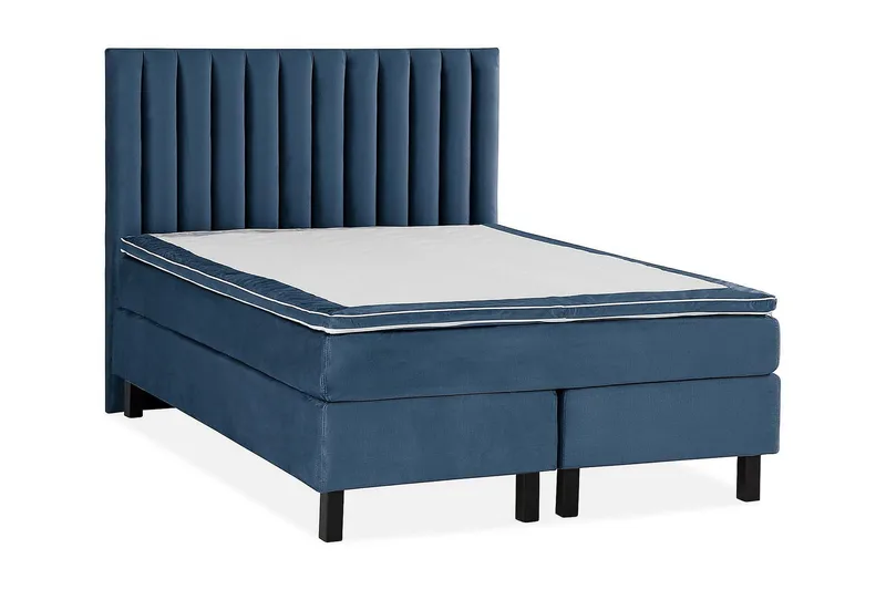 Princess Kontinentalseng 120x200cm - Mørkeblå/Fløyel - Møbler - Senger - Enkeltsenger