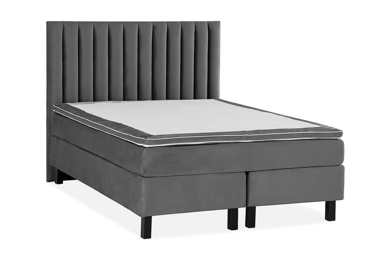 Princess Kontinentalseng 120x200cm - Mørkegrå/Fløyel - Møbler - Senger - Enkeltsenger