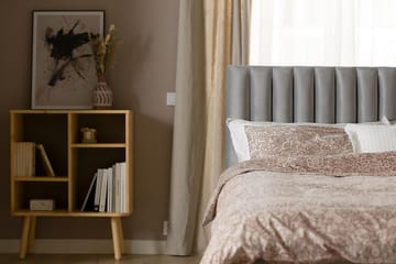 Princess Kontinentalseng 160x200cm - Lysegrå/Fløyel - Møbler - Senger - Kontinentalsenger