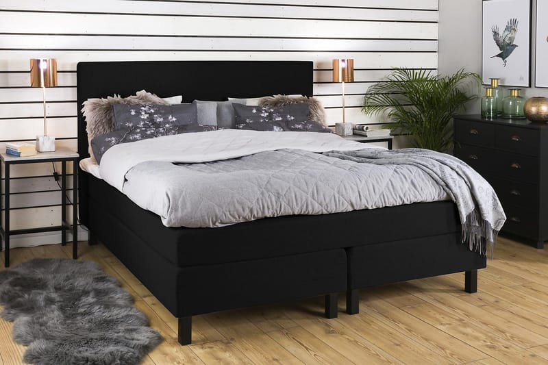 Princess Kontinentalseng - 180x200 Svart - Møbler - Senger - Kontinentalsenger