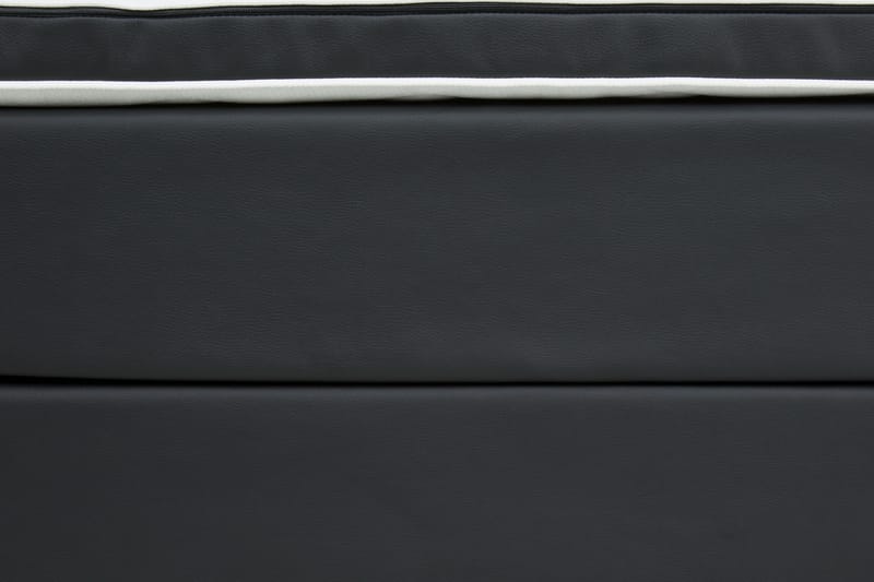 Komplett Sengepakke Romance Lyx 120 cm Svart PU - Svarte Runde Ben - Kontinentalsenger - Komplett sengepakke