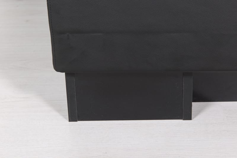 Komplett Sengepakke Romance Lyx 160 cm Svart PU - Sokkel - Kontinentalsenger - Dobbeltsenger - Komplett sengepakke