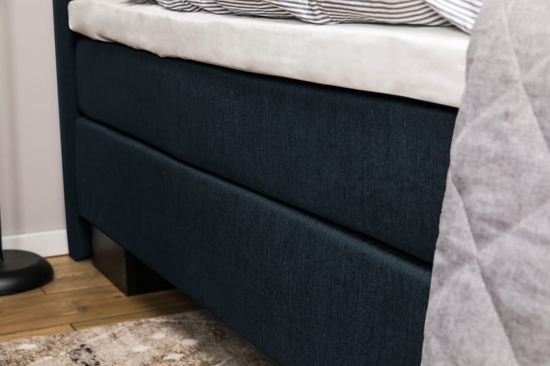 Komplett Sengepakke Romance Lyx 160 Mørkblå - Blå - Kontinentalsenger - Dobbeltsenger - Komplett sengepakke