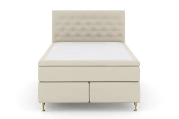 Select No 5 Komplett Sengepakke 160x200 Fast/Medium Lateks - Beige/Gullben - Møbler - Senger - Kontinentalsenger
