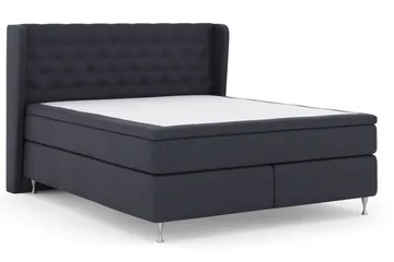 Select No 5 Komplett Sengepakke 180x200 Fast Watergel - Blå/Sølvben - Møbler - Senger - Kontinentalsenger