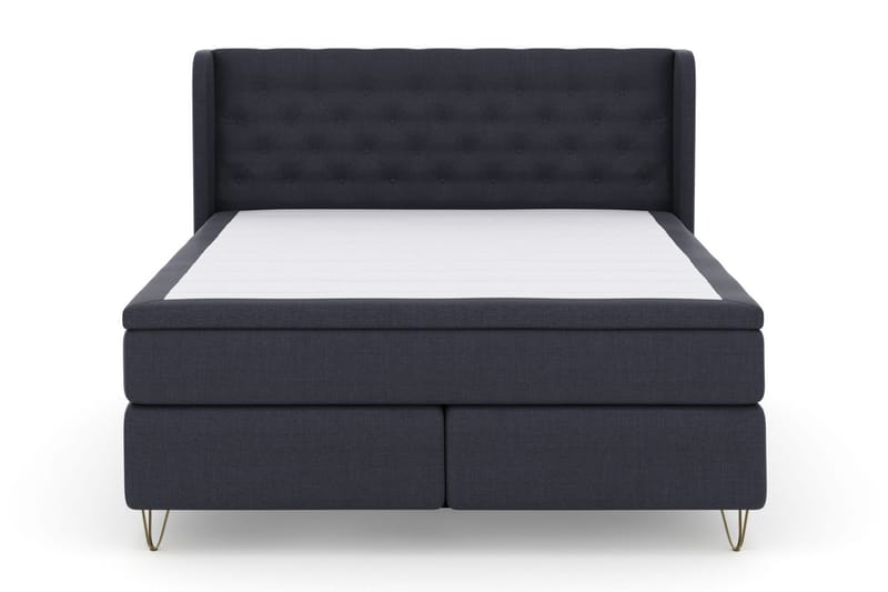 Select No 5 Komplett Sengepakke 180x200 Fast Watergel, Blå/V-formede Metallben